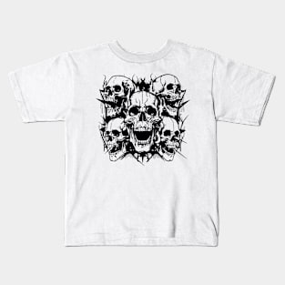 burning skulls Kids T-Shirt